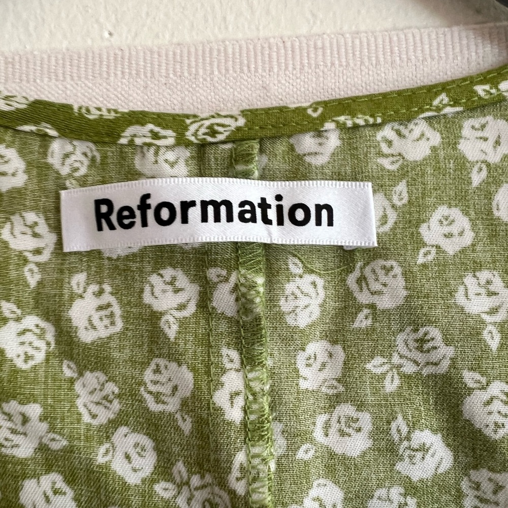 Reformation Zena Green Jessie Wrap Dress NWT - Picture 3 of 5